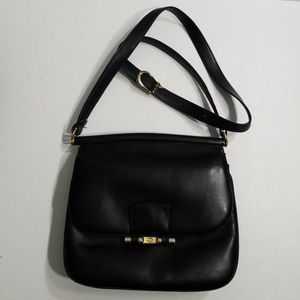 Vintage Black Leather Gucci Bag